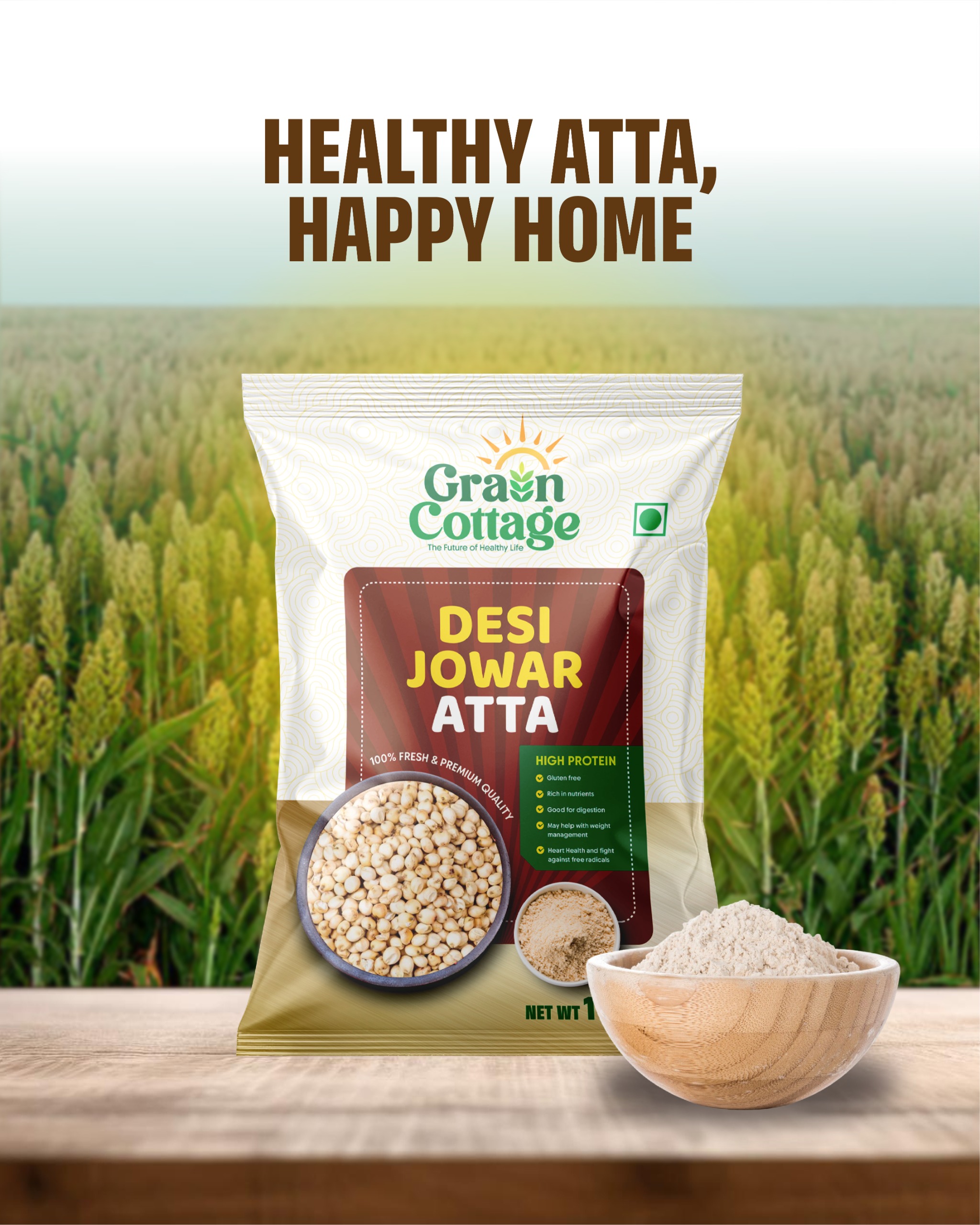 Desi Jowar Atta 1Kg