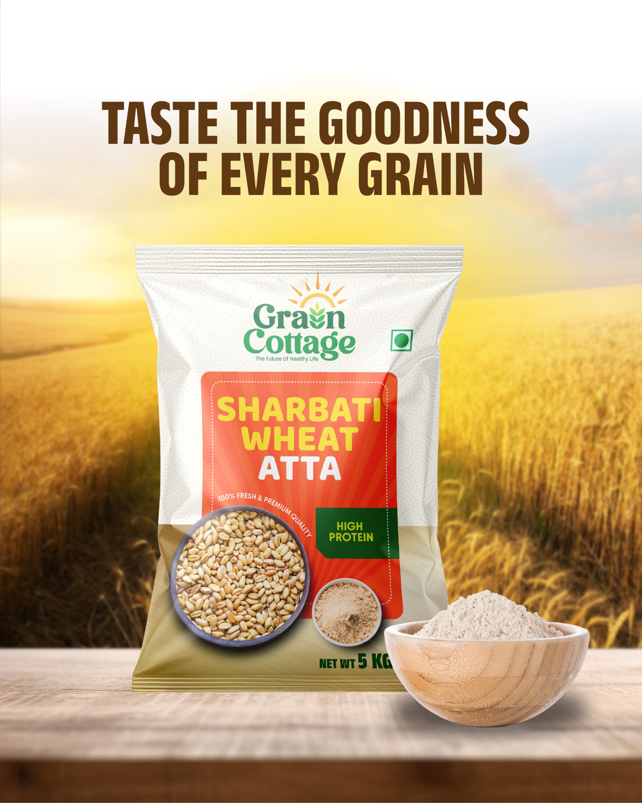 Sharbati Wheat Atta 5Kg